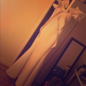 Long white mermaid style dress